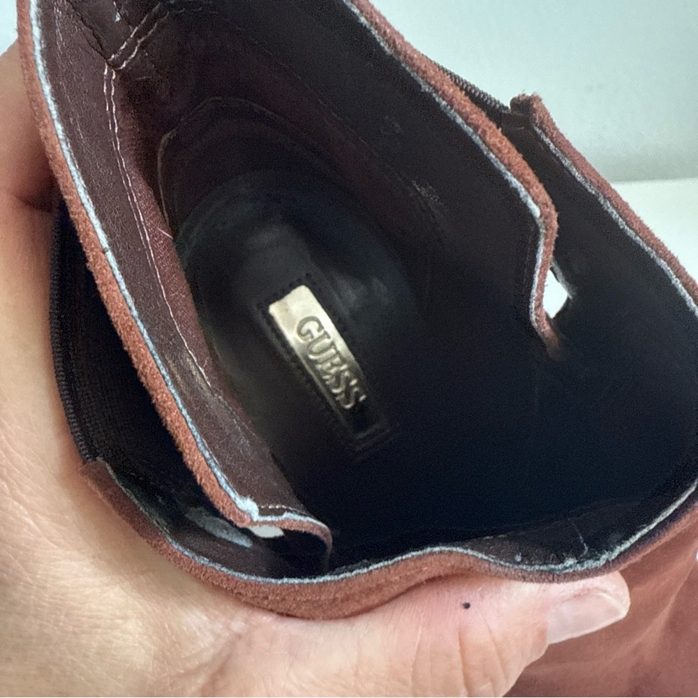 Guess Elegant Brown Suede Ankle Boots - Picture 6 of 14
